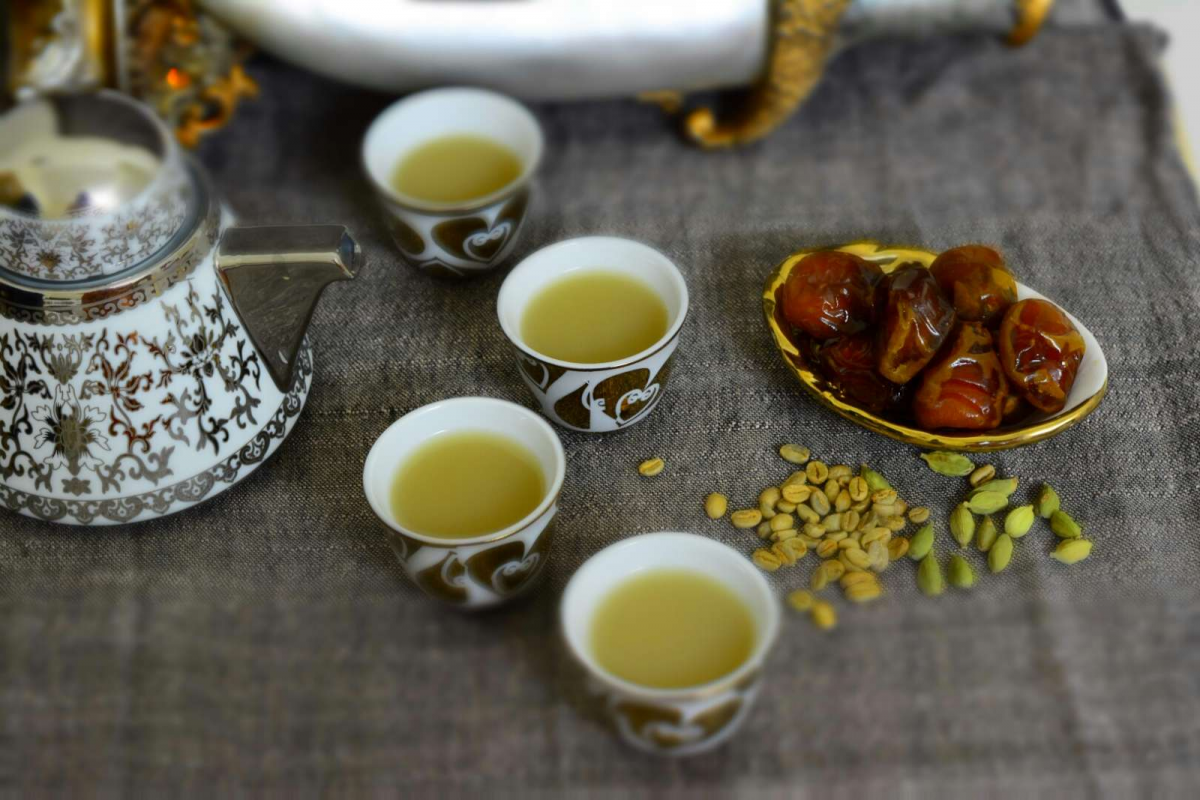 Dates and Arabic Coffee (Qahwa)