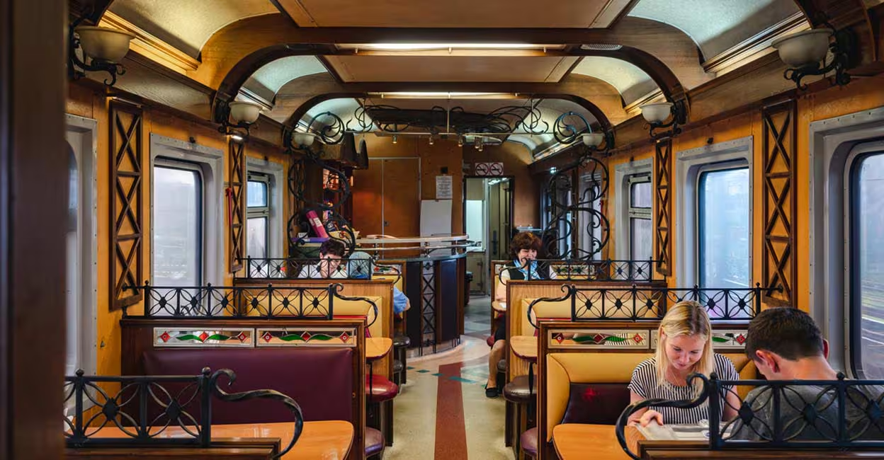 Inside view of Trans-Siberian Railway