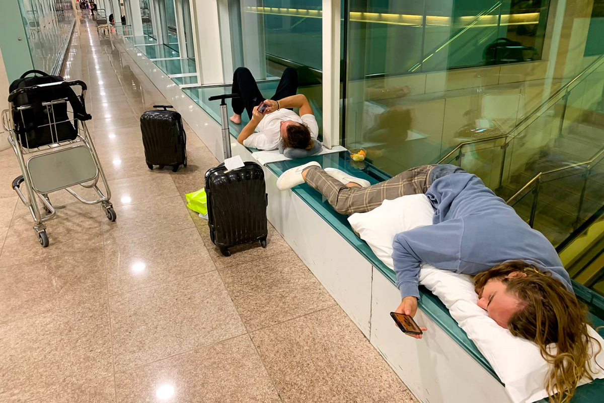 Sleeping in Airport